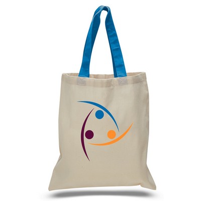 Tote with Sapphire Colored Handles (Printed)
